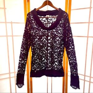 Lilka from Anthropologie Cowl Neck Lace Top